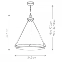 Elstead Lighting Collier 4-Light Pendelleuchte 4-flammig Schwarzoxid E14