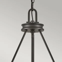 Elstead Lighting Collier 5-Light Kronleuchter 5-flammig Schwarzoxig Saatglas