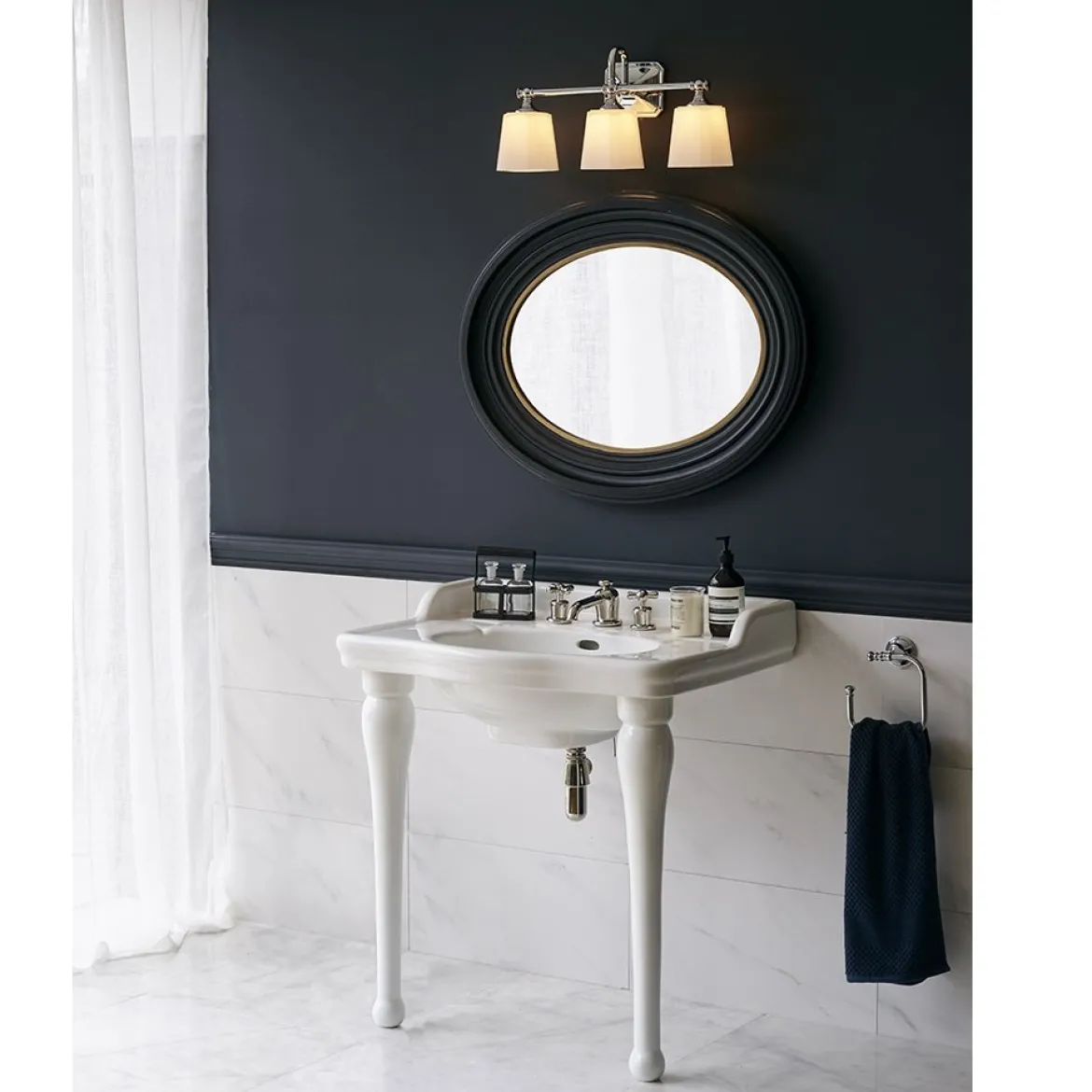 Elstead Lighting Concord 3-Light Wandleuchte 3-flammig IP44 G9 Chrom poliert