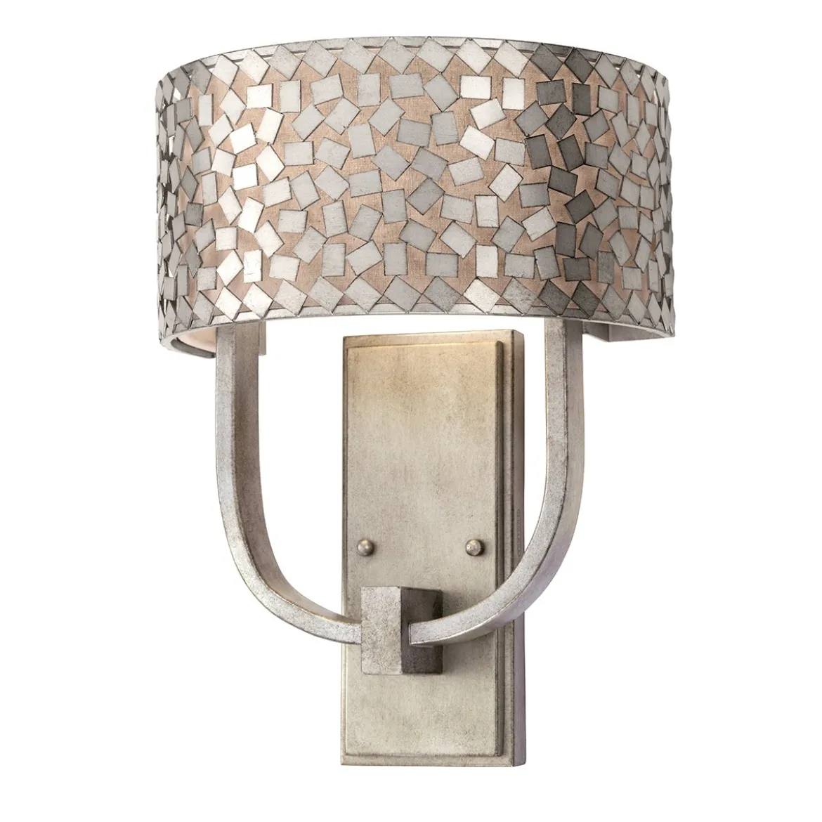 Elstead Lighting Confetti 2-Light Wandleuchte aluminiumfarben 2-flammig E27