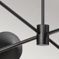 Elstead Lighting Daphne Kronleuchter 6-flammig Mattschwarz Natur