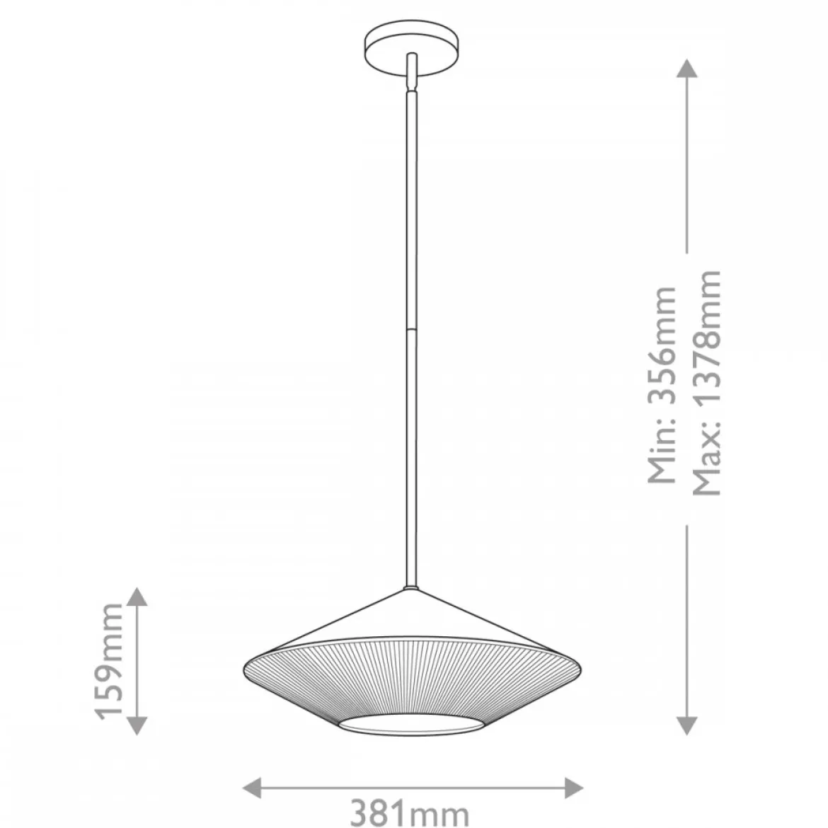 Elstead Lighting Daphne Pendelleuchte 1-flammig Mattschwarz Natur
