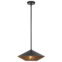 Elstead Lighting Daphne Pendelleuchte 1-flammig Mattschwarz Natur