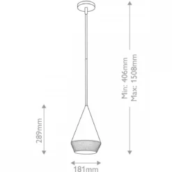 Elstead Lighting Daphne Pendelleuchte klein 1-flammig Mattschwarz Natur