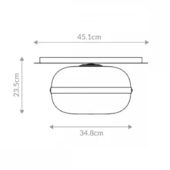 Elstead Lighting Deckenleuchte Nottingham 35cm Antikmessing Bernstein