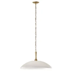 Elstead Lighting Delarosa Pendelleuchte 1-flammig Weiß Champagnerbronze