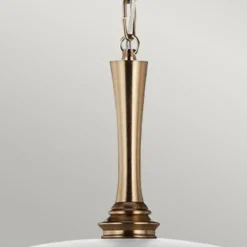 Elstead Lighting Delarosa Pendelleuchte 1-flammig Weiß Champagnerbronze