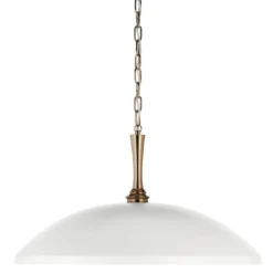 Elstead Lighting Delarosa Pendelleuchte 1-flammig Weiß Champagnerbronze