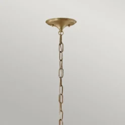 Elstead Lighting Delarosa Pendelleuchte 1-flammig Weiß Champagnerbronze