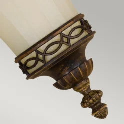 Elstead Lighting Drawing Room Wandleuchte 1-Light Uplight Wallnuss Braun E14