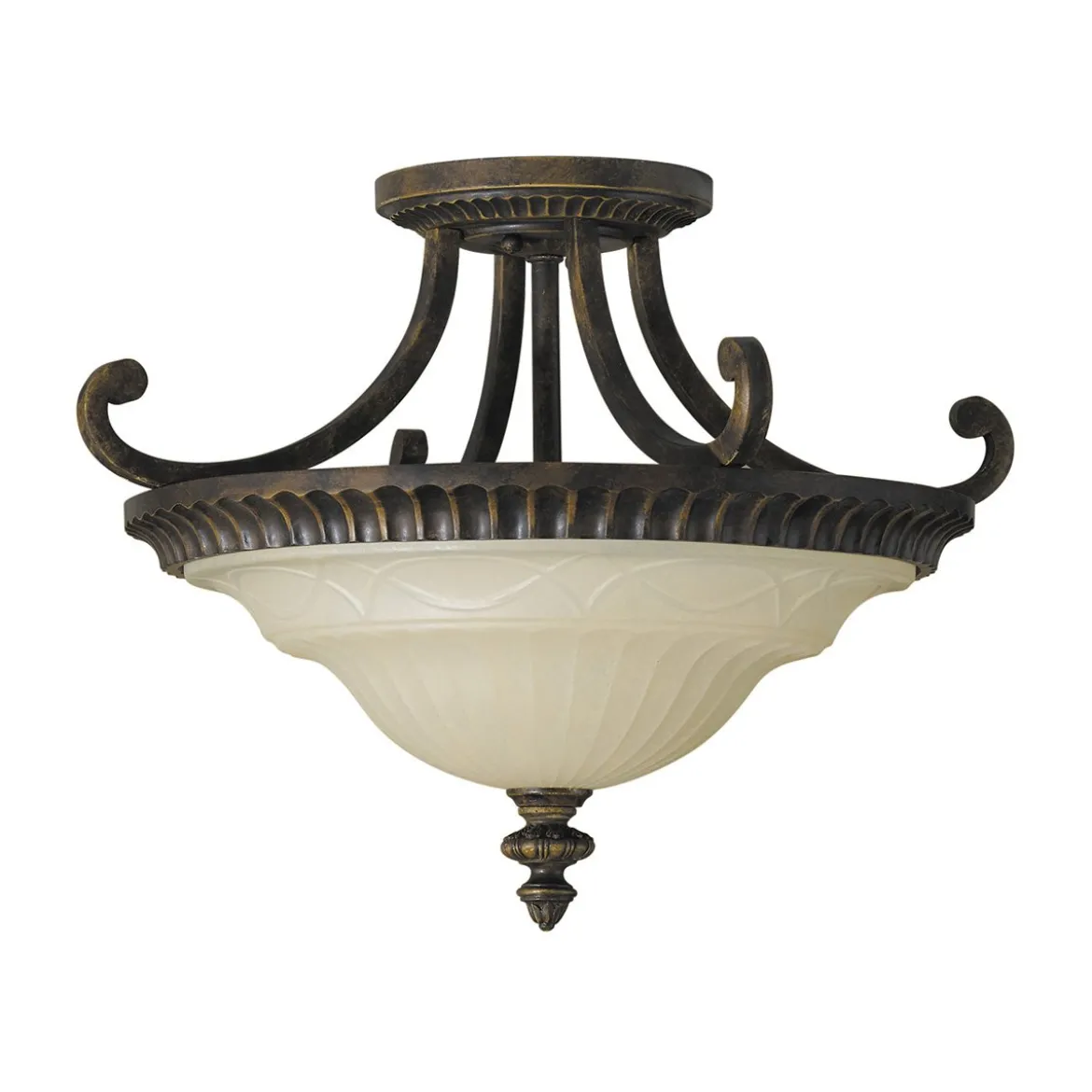 Elstead Lighting Drawing Room Deckenleuchte 2-Light Wallnuss Braun 44cm E27