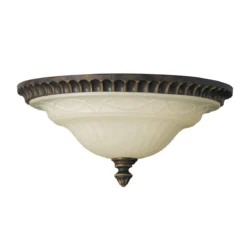 Elstead Lighting Drawing Room Deckenleuchte 2-Light Wallnuss Braun 33cm E27