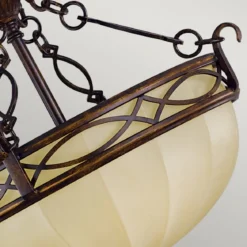 Elstead Lighting Drawing Room Deckenleuchte 2-Light Wallnuss Braun 39cm E27
