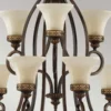 Elstead Lighting Drawing Room Kronleuchter 9-Light Wallnuss Braun E27