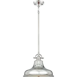 Elstead Lighting Emery 1-Light Medium Pendelleuchte Silber 1-flammig E27