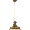 Elstead Lighting Emery 1-Light Medium Pendelleuchte Messing 1-flammig E27