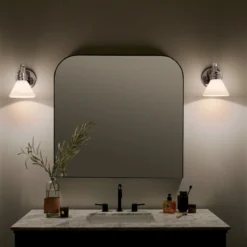 Elstead Lighting Farum Wandleuchte 1-flammig Chrom IP44