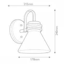 Elstead Lighting Farum Wandleuchte 1-flammig Chrom IP44