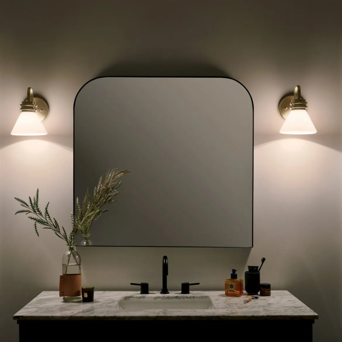 Elstead Lighting Farum Wandleuchte 1-flammig Champagnerbronze IP44
