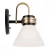 Elstead Lighting Farum Wandleuchte 1-flammig Schwarz mit Champagnerbronze