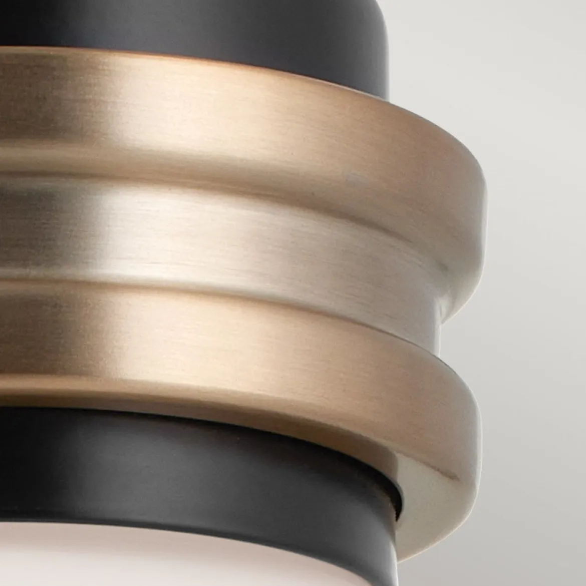 Elstead Lighting Farum Wandleuchte 1-flammig Schwarz mit Champagnerbronze