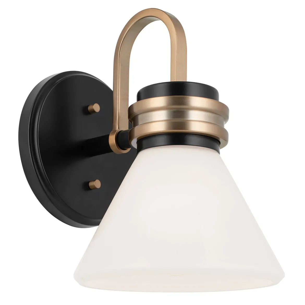 Elstead Lighting Farum Wandleuchte 1-flammig Schwarz mit Champagnerbronze