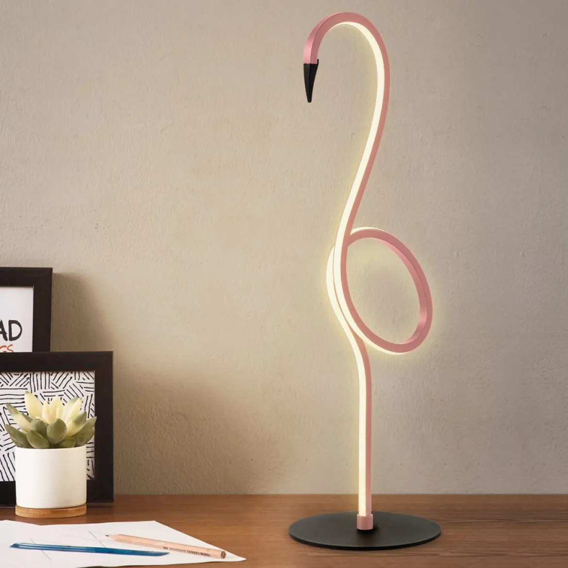 Elstead Lighting Flamingo LED Tischleuchte rosa 3000K