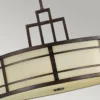 Elstead Lighting Fusion Pendelleuchte 3-Light Bronze Amber E27