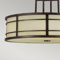 Elstead Lighting Fusion Pendelleuchte 3-Light Bronze Amber E27