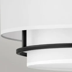 Elstead Lighting Graham Deckenleuchte Duo Mount Large 4-Light Schwarz Altweiß E14