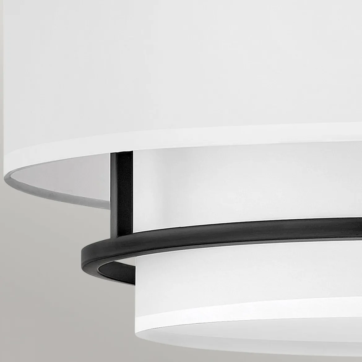 Elstead Lighting Graham Deckenleuchte Duo Mount Large 4-Light Schwarz Altweiß E14