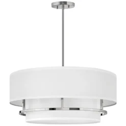 Elstead Lighting Graham Deckenleuchte Duo Mount Large 4-Light Nickel Altweiß E14