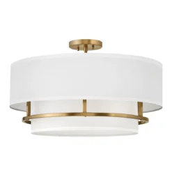 Elstead Lighting Graham Deckenleuchte Duo Mount Large 4-Light Messing Altweiß E14