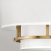 Elstead Lighting Graham Deckenleuchte Duo Mount Medium 3-Light Messing Altweiß E14