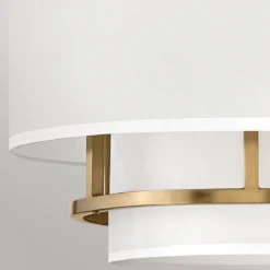 Elstead Lighting Graham Deckenleuchte Duo Mount Medium 3-Light Messing Altweiß E14