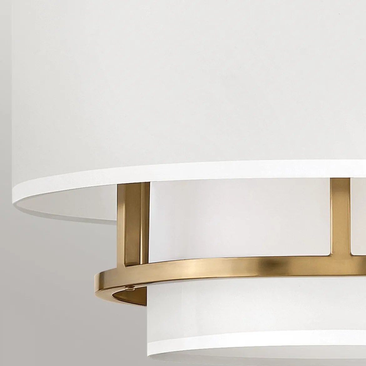 Elstead Lighting Graham Deckenleuchte Duo Mount Medium 3-Light Messing Altweiß E14