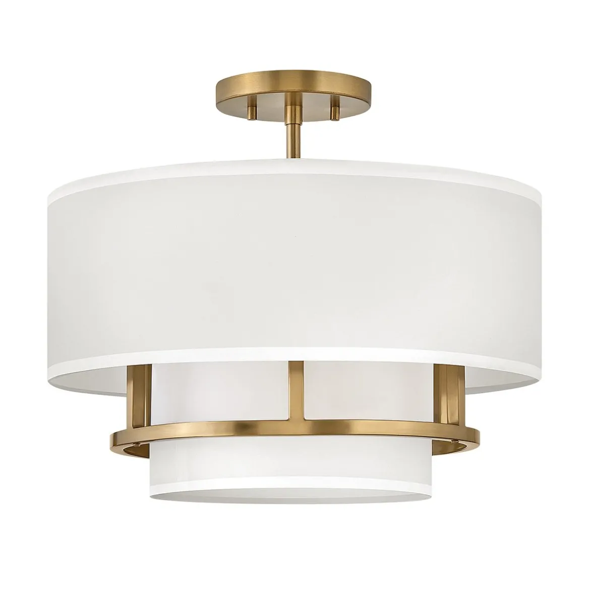 Elstead Lighting Graham Deckenleuchte Duo Mount Medium 3-Light Messing Altweiß E14