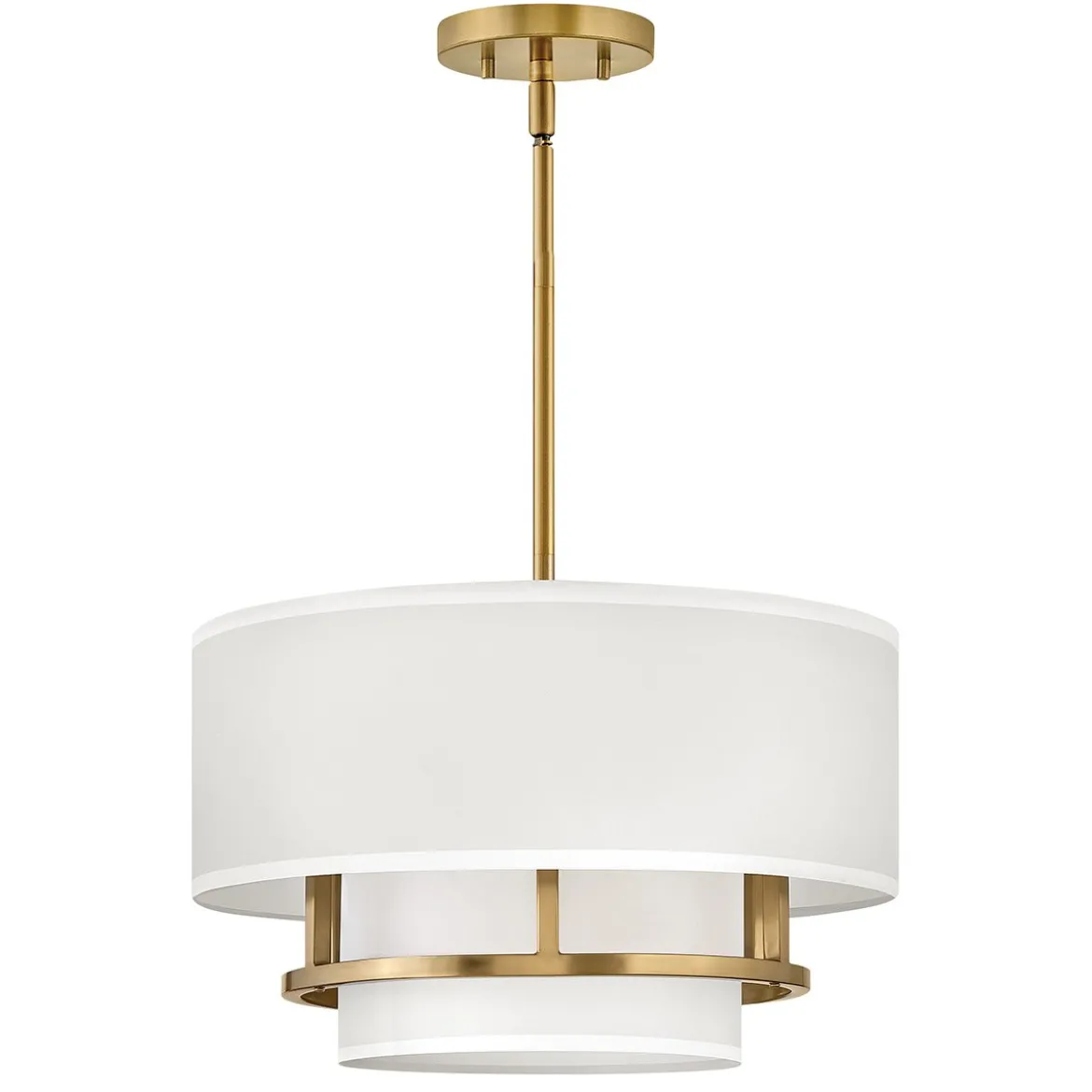 Elstead Lighting Graham Deckenleuchte Duo Mount Medium 3-Light Messing Altweiß E14