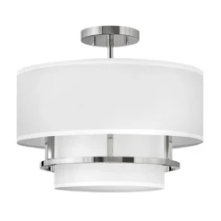 Elstead Lighting Graham Deckenleuchte Duo Mount Medium 3-Light Nickel Altweiß E14