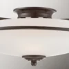 Elstead Lighting Griffin Deckenleuchte Bronze Glas opal