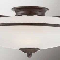 Elstead Lighting Griffin Deckenleuchte Bronze Glas opal
