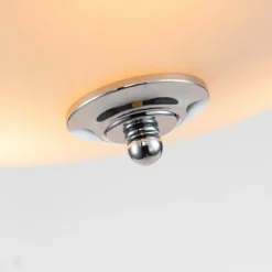 Elstead Lighting Griffin Deckenleuchte Chrom Glas opal