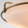Elstead Lighting Griffin Deckenleuchte Messing Glas opal