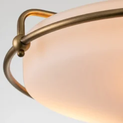 Elstead Lighting Griffin Deckenleuchte Messing Glas opal
