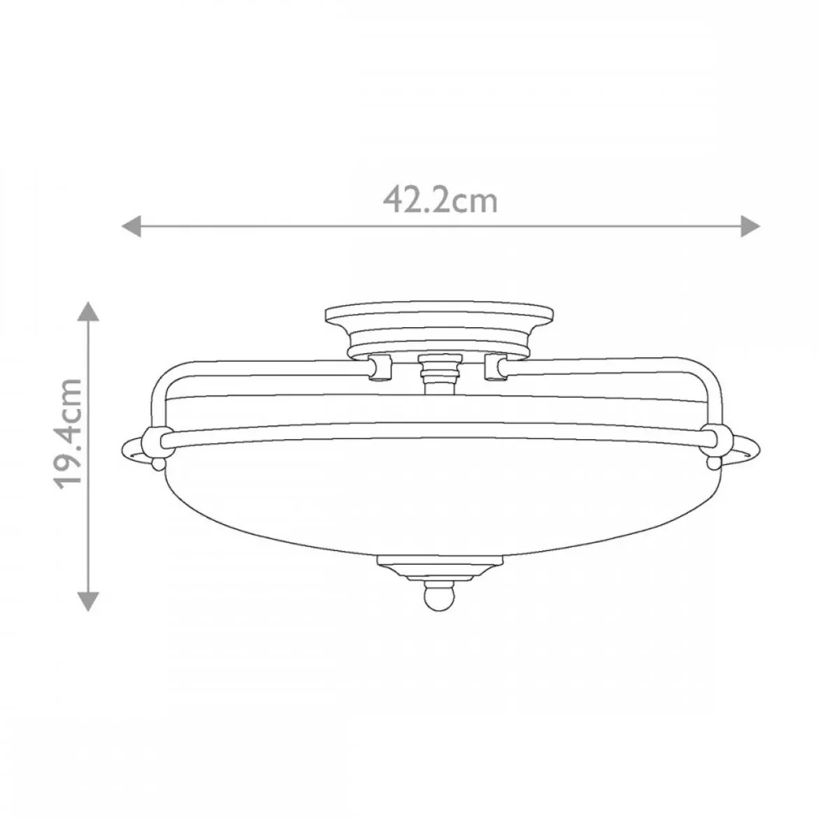 Elstead Lighting Griffin Deckenleuchte Messing Glas opal