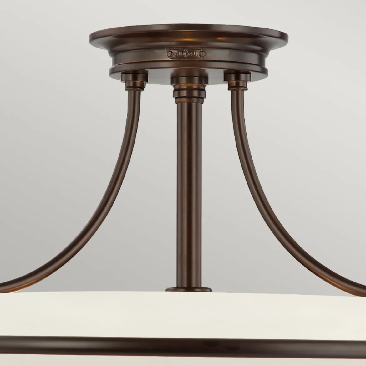 Elstead Lighting Griffin 3-Light Semi-Flush Light Deckenleuchte Bronze Opal