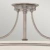 Elstead Lighting Griffin 3-Light Semi-Flush Light Deckenleuchte antik nickel