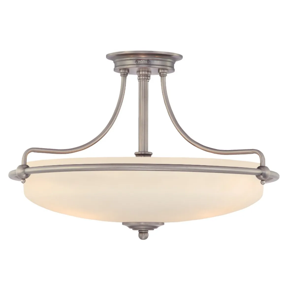 Elstead Lighting Griffin 3-Light Semi-Flush Light Deckenleuchte antik nickel