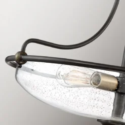 Elstead Lighting Griffin 3-Light Semi-Flush Light Deckenleuchte Bronze Glas