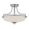 Elstead Lighting Griffin 3-Light Semi-Flush Light Deckenleuchte Chrom